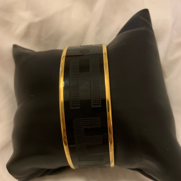 Hermès black and gold enamel bangle - Picture 3 of 4